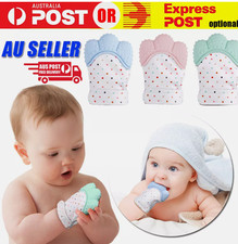 Silicone Baby Teether Teething Bite Mitten Glove Safe BPA Free Chew Dummy 3m+ AU Baby Gloves price