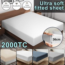 2000TC Ultra Soft Fitted Sheet Super King/King/Queen/Double/K Single/Single Bed Baby Bed Sheet price