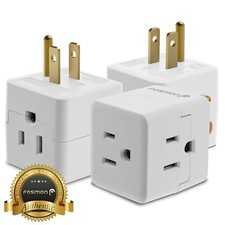 [3 PACK] 3 Outlet Extender Indoor Grounded AC Power Wall Tap Travel Adapter Plug Electric Kitchen Appliances (Display-Outlet) price