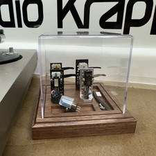 Turntable Cartridges Headshell Display Walnut Acrylic -Four + Accessories Read Turntable & Accessories price