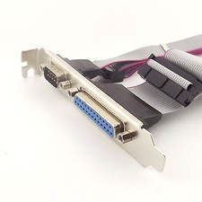 1x Serial DB9 COM with Parallel DB25 LPT to 10/26Pin IDC Flat wire Cable Bracket Serial & Parallel Cable price