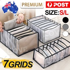 6/7/9/11 Clothes Organiser Wardrobe Storage Box Clothing Drawer Divider Mesh Wardrobe Storage price