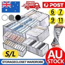 6/7/9/11 Clothes Organiser Wardrobe Storage Box Clothing Drawer Divider Mesh AUS Wardrobe Storage price