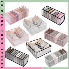 6/7/9/11 Clothes Organiser Wardrobe Storage Box Clothing Drawer Divider Mesh Wardrobe Storage price