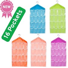 16 Pockets Hanging Shoe Rack Storage Bag Hanger Holder Rear Wardrobe Organizer Wardrobe Storage price