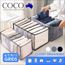 6/7/9/11 Clothes Organiser Wardrobe Storage Box Clothing Drawer Divider Mesh Wardrobe Storage price