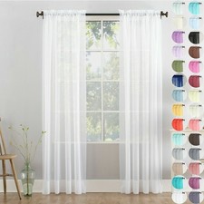 Voile Curtains Rod Pocket Window Sheer Net Voile Curtain Lucy Panel Bedroom AUS Sheer Curtain price