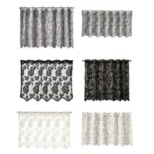 Kitchen Window Sheer Curtain Panel with Rod Pocket Privacy Cover Sheer Curtain price
