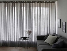 1 Sheer Voile Curtain 274cm wide 230cm Drop+ Hooks Pinch Pleat  New, Black Sheer Curtain price