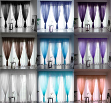 Terylene Sheer Voile Window Curtain Rod Pocket Door Curtains Divide Space Decor Sheer Curtain price