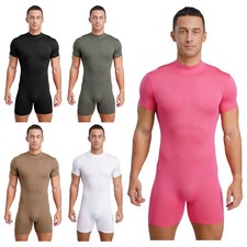 Mens Nightwear Gym Jumpsuit Swimsuit Bodysuit Sissy Leotard Compression Adult Men's Jumpsuit price