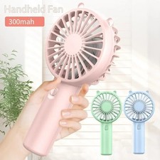 Mini Portable Hand-held Desk Fan Cooling Cooler USB Air Rechargeable 3 Speed AU Fans price