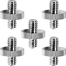 5x 1/4" MaleTo 1/4" Male Tripod Adaptor Screw Thread Mount Photography Accessory Camera Accessories price