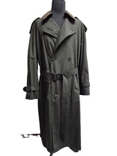 Men's Cape-Back Trench Coat (44L) Black Collar/Liner-Detaches Belt Pockets Men's Trench Coat price