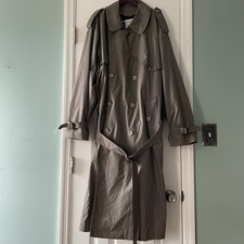London Fog Trench Rain Coat Mens 46R Olive Double Breasted With Removable Liner Men's Trench Coat price