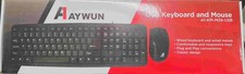 USB Keyboard Mouse Combo KIT AYWUN Wired Cable Desktop Computer PC *GREAT VALUE* Keyboard - Mouse price