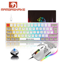 Hot-swappable Wired 60% Gaming Mechanical Keyboard and Mouse Combo RGB Backlight Keyboard - Mouse price
