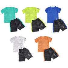 Kids Boy's Sport Set T-Shirt with Shorts Football Training Tennis Running AU Boys' Clothing Set price