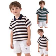 Boys Outfit Park Casual Party Sets Suit Shorts 2Pcs And Strip T-Shirt Matching Boys' Clothing Set price