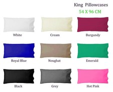100% Pure Comb Egyption Cotton King Size Pillowcase 54x96cm In 9 colors Pillowcase price