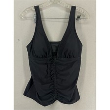 Kona Sol Tankini Swim Top Women's Medium Gray Modest Swimwear price