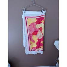 Rebecca Vallance Wrap Skirt Womens One Size Pink Yellow Abstract Sarong Pareo Pareo price