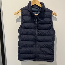 Kids Uniqlo Puffer Vest 11-12 Boys Girls Navy Boys' Vest price