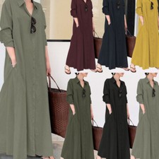Lady Blouse Pocket Abaya Dubai Muslim Button Islamic Long Maxi Dress Long Sleeve Abaya price