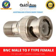 BNC Male to F Type Female Screw-on Adapter for CCTV Security Camera System Security Systems Adapter price