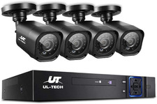 4CH Wired Security Camera System - 4Pcs 1080P CCTV Square Cameras with H.264+ Co Security Systems Adapter price