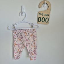 Target Baby Pink Floral Girl 000 0-3months Organic Cotton Leggings Baby Leggings price