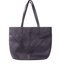 Bueno Shoulder Bag Purse Dark Blue Gold Western Studded Faux Leather Vegan Snap School Bag price