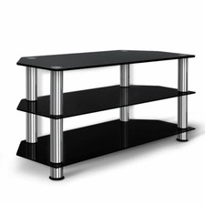 New TV Stand Entertainment Unit Media Cabinet Temptered Glass 3 Tiers TV Unit / Stand price