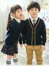 SW012 100% Cotton Kids V-Neck Long sleeve Button Cardigan, Boys and Girls School Boys' Cardigans price