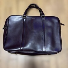 Paul Smith Leather Briefcase Business Bag Dark Brown Minimalist Laptop Case Briefcase price