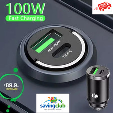 100W Mini Car Charger Lighter Fast Charging for iPhone QC3.0 Mini PD USB Type C Mobile Phone Charger price