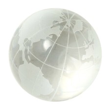 Clear WORLD MAP GLOBE Etched Glass Marble 30mm (1.25") Map & Globe price