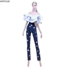 White Ruffled Hem Handmade Star Jumpsuit For 11.5" Doll Outfits Clothes Set 1/6 Girls' Clothing Set price