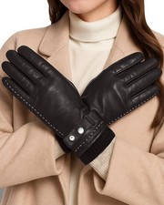 Sheepskin Leather Gloves for Women Warm Winter Touchscreen Soft Driving Glove Women's Gloves price
