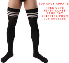 Men's Socks Elastic Thigh-High Stockings Fantasy Thin and Sheer Over Knee Socks Suba Socks price