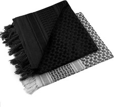 100% Soft Cotton Shemagh Scarf Arab Keffiyeh Military Desert Head Neck Wrap mask Unisex Scarf price