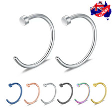 2PCS Surgical Steel Unisex Small Fake Nose Ring Lip Ear Nose Body Piercing Stud Nose Stud price