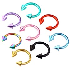 8pc 16G Horseshoe Ring Bar Eyebrow Lip Nose Ear Stud Cone Steel Septum Piercing Nose Stud price