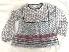 Baby Girl Top Blouse Carters Cotton Blues Boho Long Sleeve Sz 24 Months Baby Blouse price