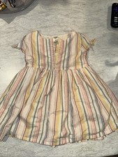 ⭐️ OshKosh B'gosh Pastel Striped Kids Girls Blouse 2T With Bows On Shoulders Baby Blouse price
