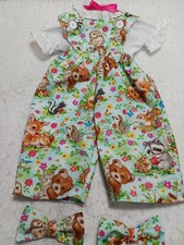 16" CP baby animals bib-top pants, white blouse, & hair bows Baby Blouse price