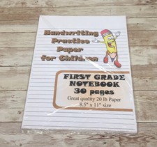 First Grade Notebook Page - Handwriting Practice Paper For Children - 30 Sheets Handwriting Notebook price