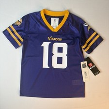 NEW Youth XS 4/5 NFL Minnesota Vikings #18 Justin Jefferson Jersey Shirt Boys' Jersey price