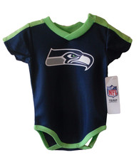 NWT Gerber Seattle Seahawks Infant Boys Jersey Bodysuit 6-12 Months Navy Boys' Jersey price