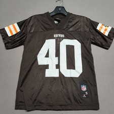Nfl Peyton Hillis 40 Cleveland Browns Youth Small Football Jersey Brown Mesh Boys' Jersey price